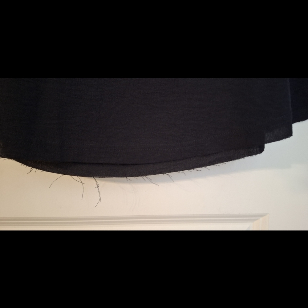 Jodifl Black V-Neck Women's Top Sz 2X Flowy Casual Goth Vamp Rave Formal - Picture 4 of 7